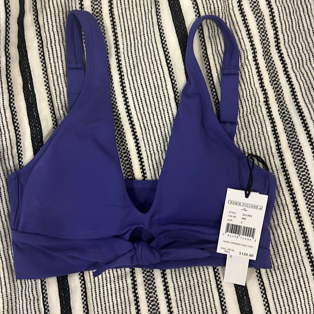 Robin Piccone Ava Knot Bikini Top Size Small NWT